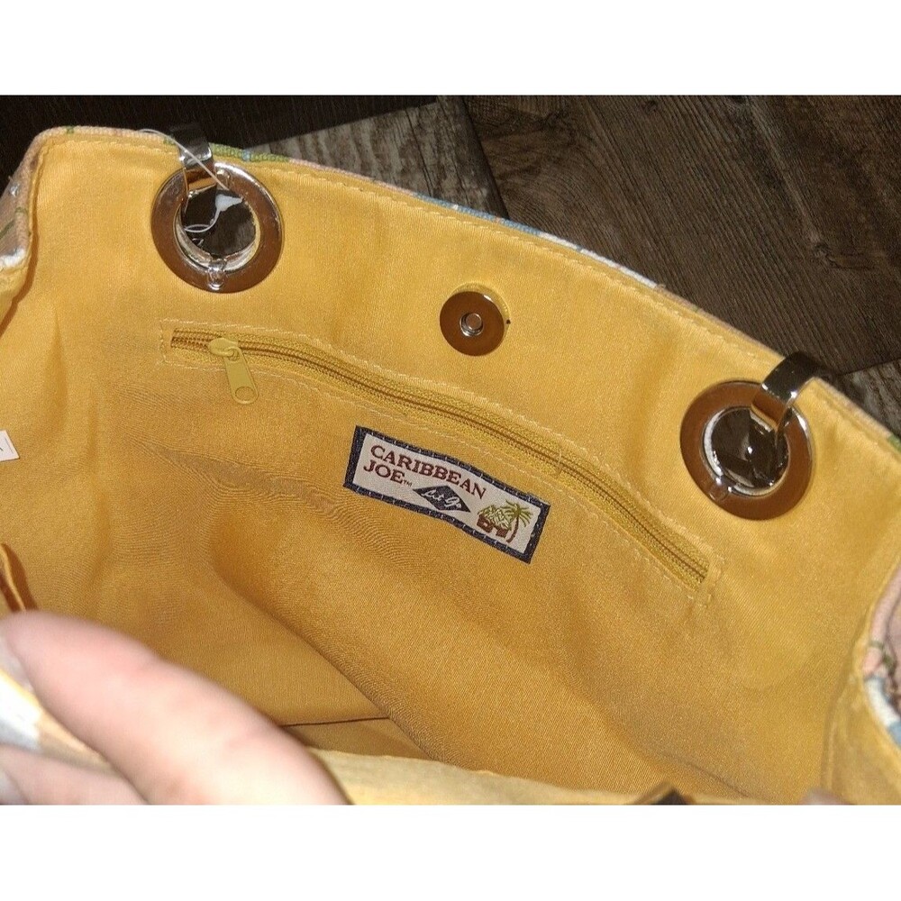 NEW! Carribean Joe Multicolor Striped Canvas Bag - Picture 11 of 12